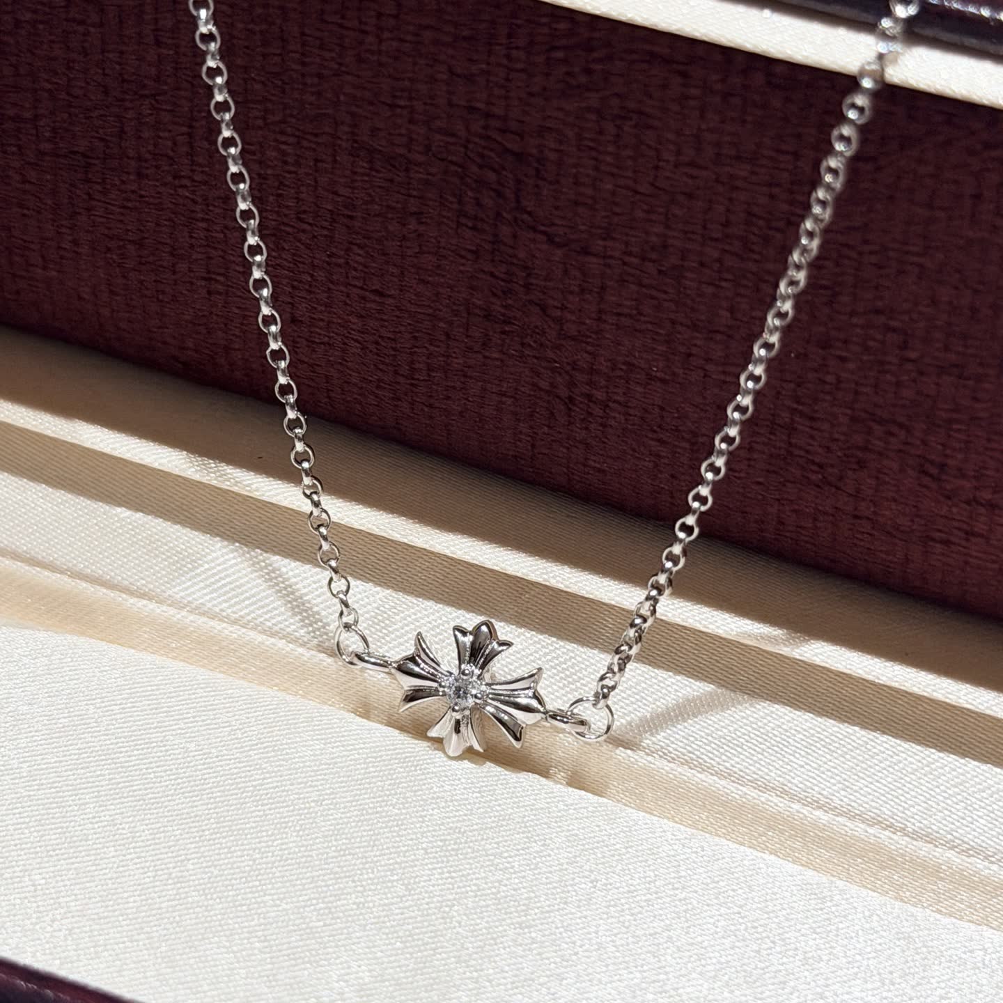 Chrome Hearts Silver Flower Necklace